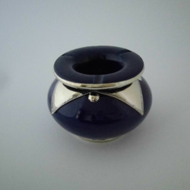 Marokkaanse asbak Sahara L - blauw/zilver