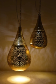 Hanglamp filigrain - wire | vintage goud - groot
