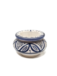 Asbak - groot | blauw/wit