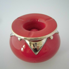 Marokkaanse asbak Sahara L - rood/zilver