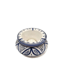 Asbak - groot | blauw/wit