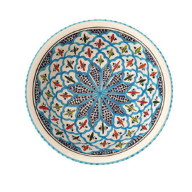 Saladeschaal turquoise blue fine - M