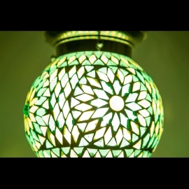 Hanglamp S - Glasmozaiek | groen
