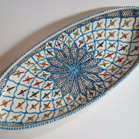 Ovale schaal turquoise fine