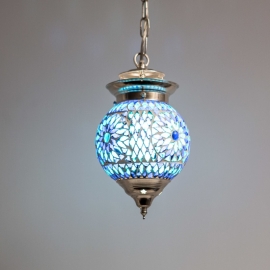 Hanglamp S - Glasmozaiek | blauw