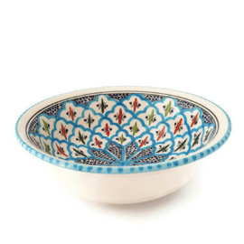 Saladeschaal turquoise blue fine - M