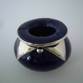 Marokkaanse asbak Sahara L - blauw/zilver