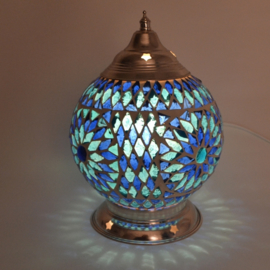 Tafellamp S - Glasmozaiek | blauw