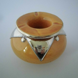 Marokkaanse asbak Sahara L - geel/zilver