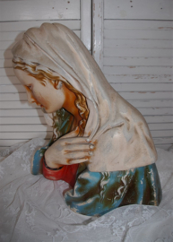 Brocante buste Maria., in sprekende kleuren