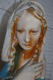 Brocante buste Maria., in sprekende kleuren