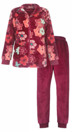 Tenderness dames huispak rood gebloemd (2403A) S t/m XXL