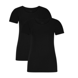 Bamboo Basics dames t-shirt Kate zwart (2-pack)