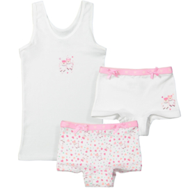 Funderwear meisjes setje alpaca wit (92/98 t/m 140/146)