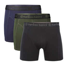 Bamboo Basics boxershort Rico-017 (black,army,navy, 3-pack)