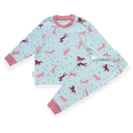 Frogs & Dogs baby pyjama paarden blauw (86)