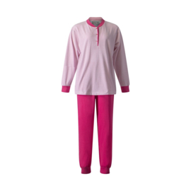 Lunatex dames pyjama 124246 roze streep S t/m XXL