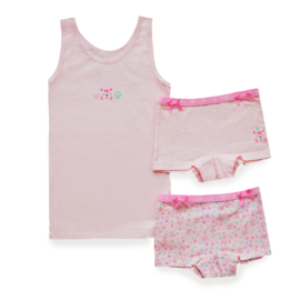 Funderwear meisjes setje tijger roze (92/98-116/122-128/134-140/146)