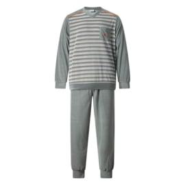 Gentlemen heren badstof pyjama groen V-hals M t/m XXL