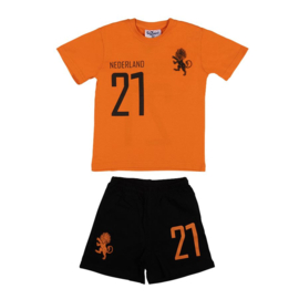 Fun2Wear NL's efltal peuter shortama oranje/zwart (92 t/m 110/116)