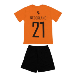 Fun2Wear NL's efltal peuter shortama oranje/zwart (92 t/m 110/116)