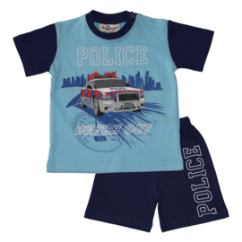 Fun2Wear Politie peuter shortama blauw (92 en 98)