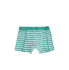 Ten Cate jongens basic short stripe/mint (2-pack) 98/104 t/m 134/140