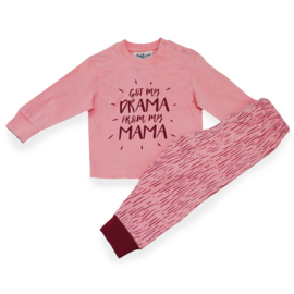 Fun2Wear Mama's drama peuter pyjama pink (98 t/m 128)