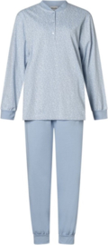 Lunatex dames pyjama tricot zacht blauw XL en XXL