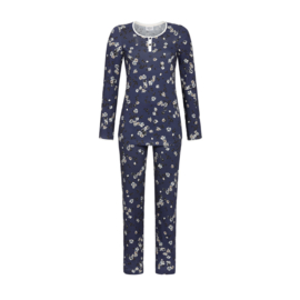 Ringella dames pyjama donker blauw/wit bloem (38 t/m 48)