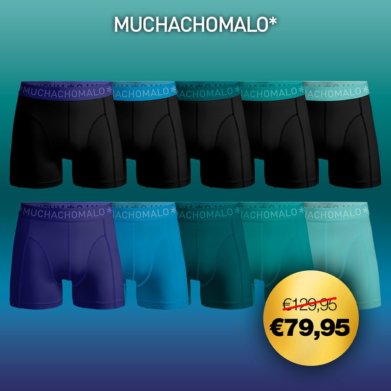 Muchachomalo boxershort U-Solid1010-1160 (10-pack) S t/m XXL
