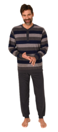 Normann heren badstof pyjama grijs/blauw (48/50/56)
