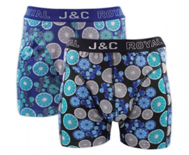 J&C boxershort H237 aqua/blue (2-pack) S