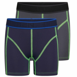 Beeren jongens boxershort Mix&Match micro marine/grijs (2 stuks)