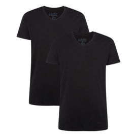 Bamboo Basics t-shirt V-hals Velo - 003 (zwart, 2-pack)