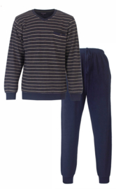 Paul Hopkins heren badstof pyjama Total Eclips Blue (2403A) 48 t/m 58