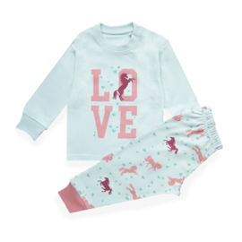 Frogs & Dogs peuter pyjama Love paarden groen (92 t/m 122/128)