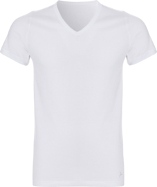 Ten Cate heren basic t-shirt wit V-hals (2-pack) L en XXL