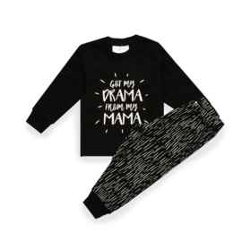 Mama's drama Fun2Wear peuter pyjama zwart (92 t/m 128)