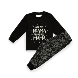 Fun2Wear Mama's drama baby pyjama zwart  (62 t/m 86)