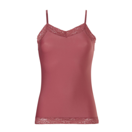 Ten Cate Secrets dames spaghetti top lace ash pink S