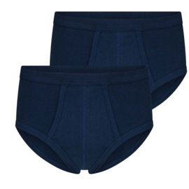 Beeren heren slip donker blauw met voorsluiting (2 stuks)