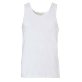 Ten Cate heren basic singlet wit (2-pack) M en XL