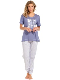 Pastunette dames pyjama korte mouw blue 20241-122-2 (38 t/m 46)