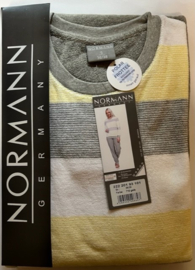 Normann dames badstof pyjama licht geel (40/42 en 44/46)