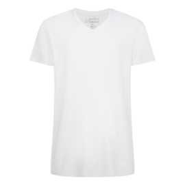Bamboo Basics t-shirt V-hals Velo - 001 (wit, 2-pack)