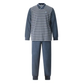 Gentlemen heren badstof pyjama blauw M t/m XXL