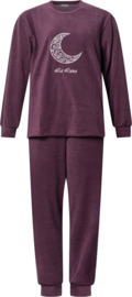 Lunatex dames pyjama badstof pyjama paars M t/m XXL