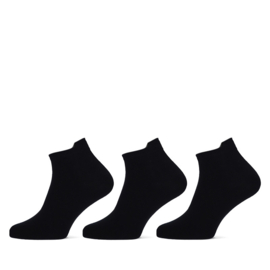 Teckel sneakersok zwart met lipje 2309 (3 paar) unisex