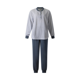 Lunatex dames pyjama 124246 d.blauw streep S t/m XXL